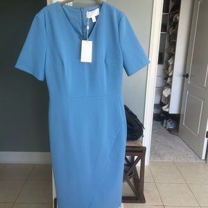 New with tags Boss structured dress with asymmetrical slit